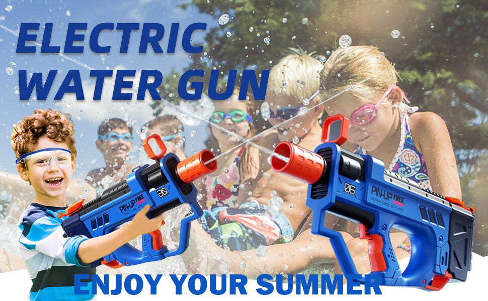 Lectric Water Gun For Adults Kids, Motorized Squirt Guns With Rechargeable Battery 800cc High Capacity, Long Distance Automatic Water Guns Up To 32 FT Range,Water Blaster Beach Pool Toys