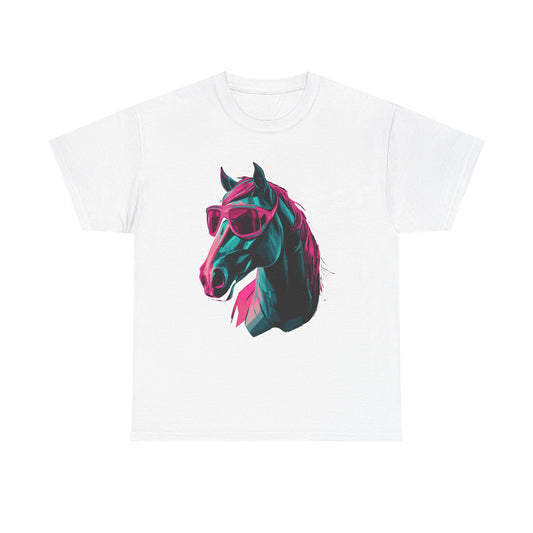 Unisex Heavy Cotton Tee Cool Horse Graphic Tee