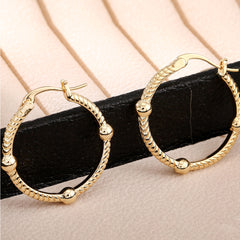 European And American Style Retro Atmospheric Geometric Round Big Ear Ring