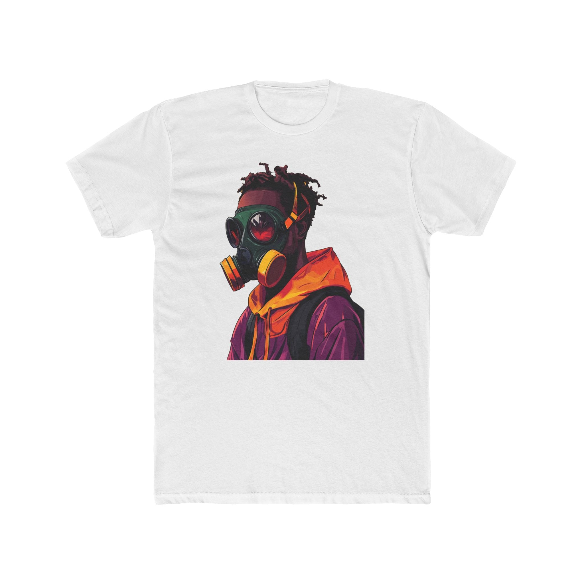 Urban Vibe Unisex Cotton Crew Tee - Graphic Art Design with Masked Character