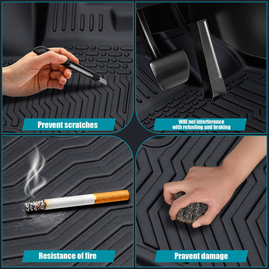 Car Floor Mats For 2020-2022 Ford Escape All-Weather TPE Rubber Cargo Liners